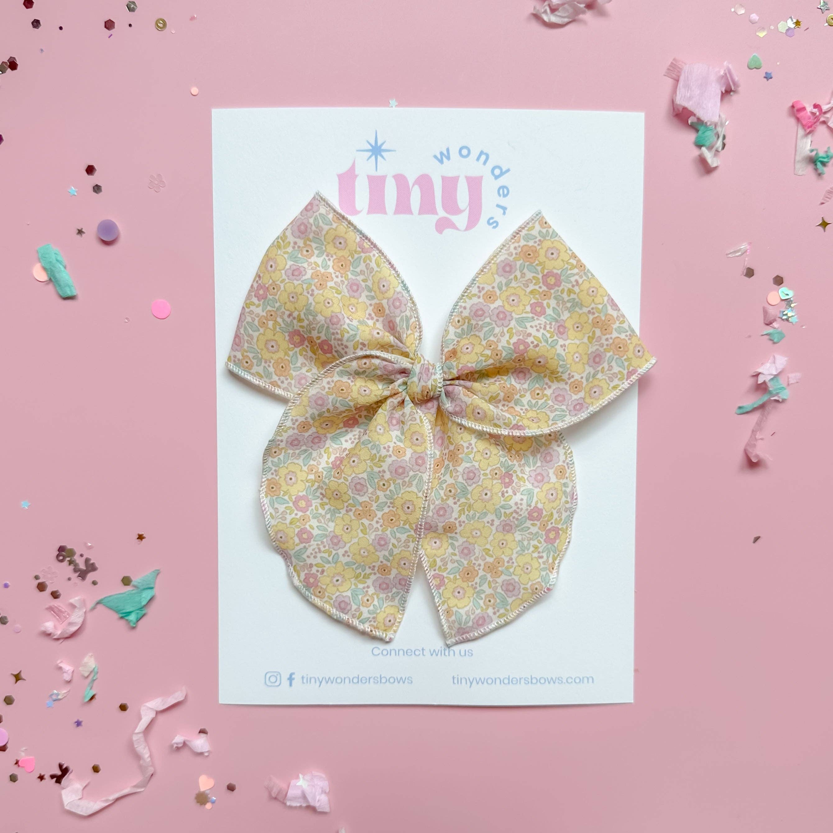Dainty Yellow Floral, crepe