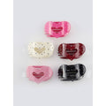 Lovely Polka Dot Heart Cut out Flat Hair Clip