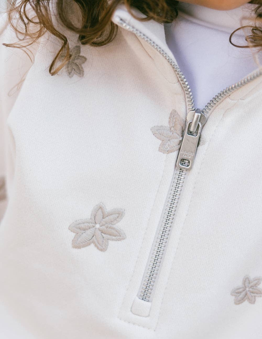 Floral Half-Zip