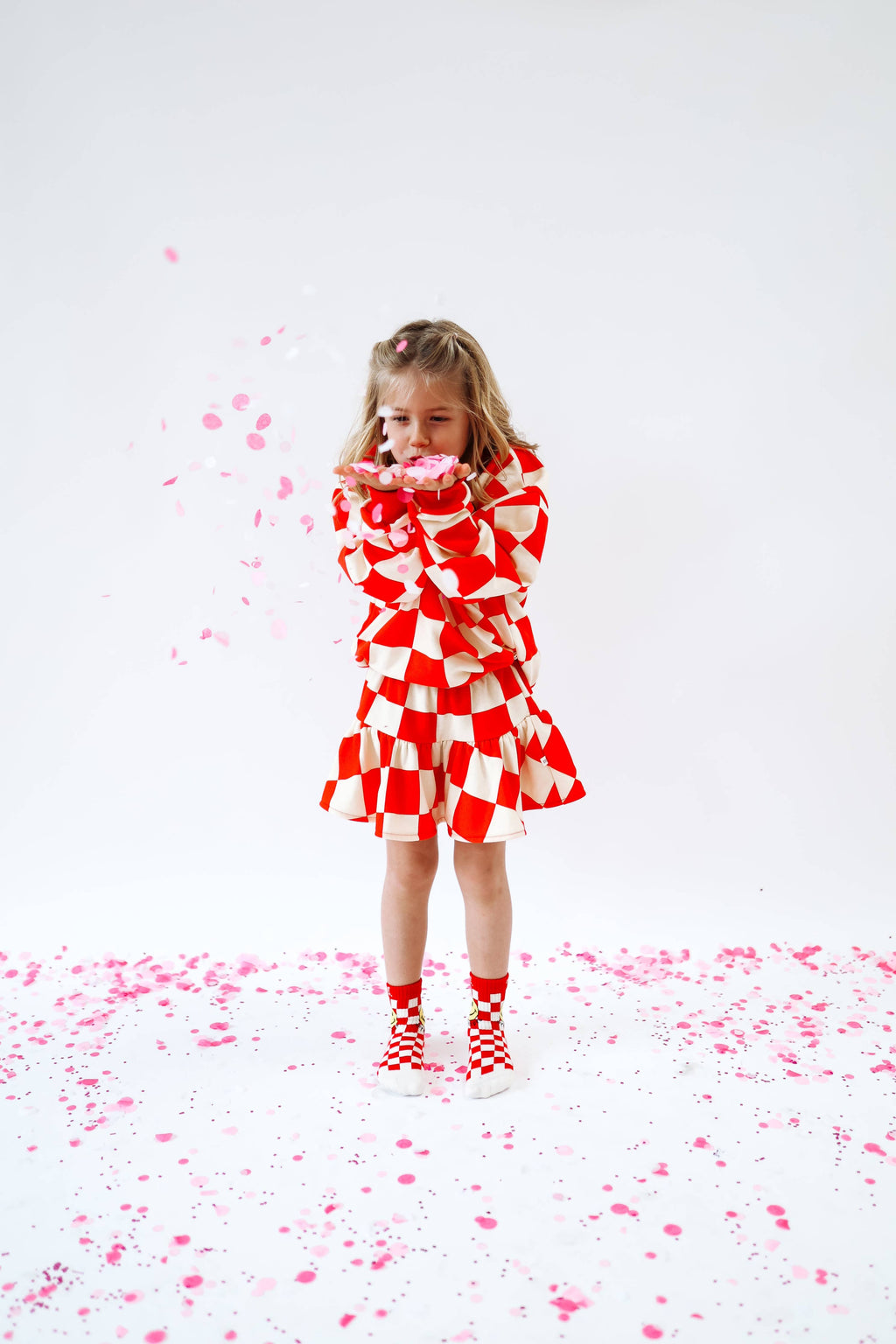 SMILE CHECKERED  | socks | retro tube