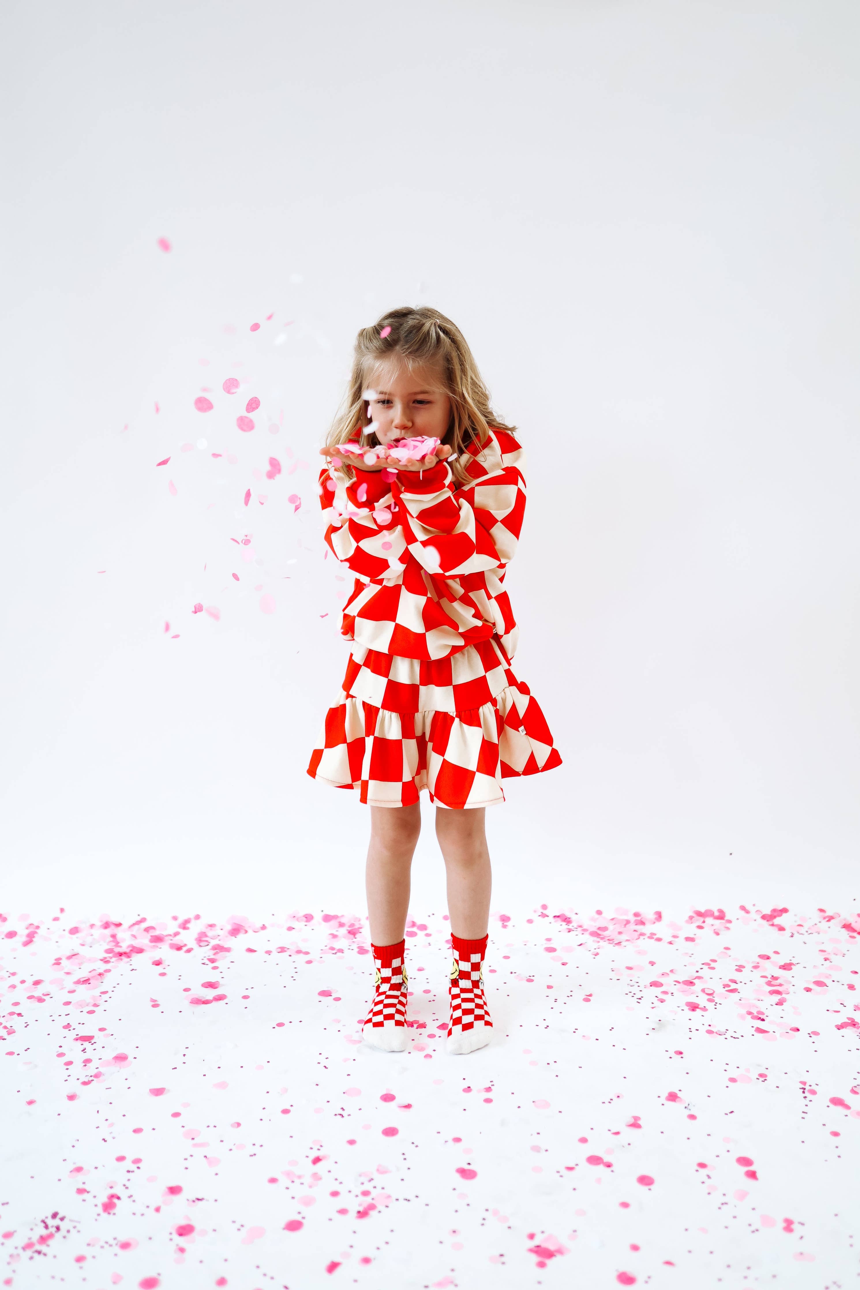 SMILE CHECKERED  | socks | retro tube