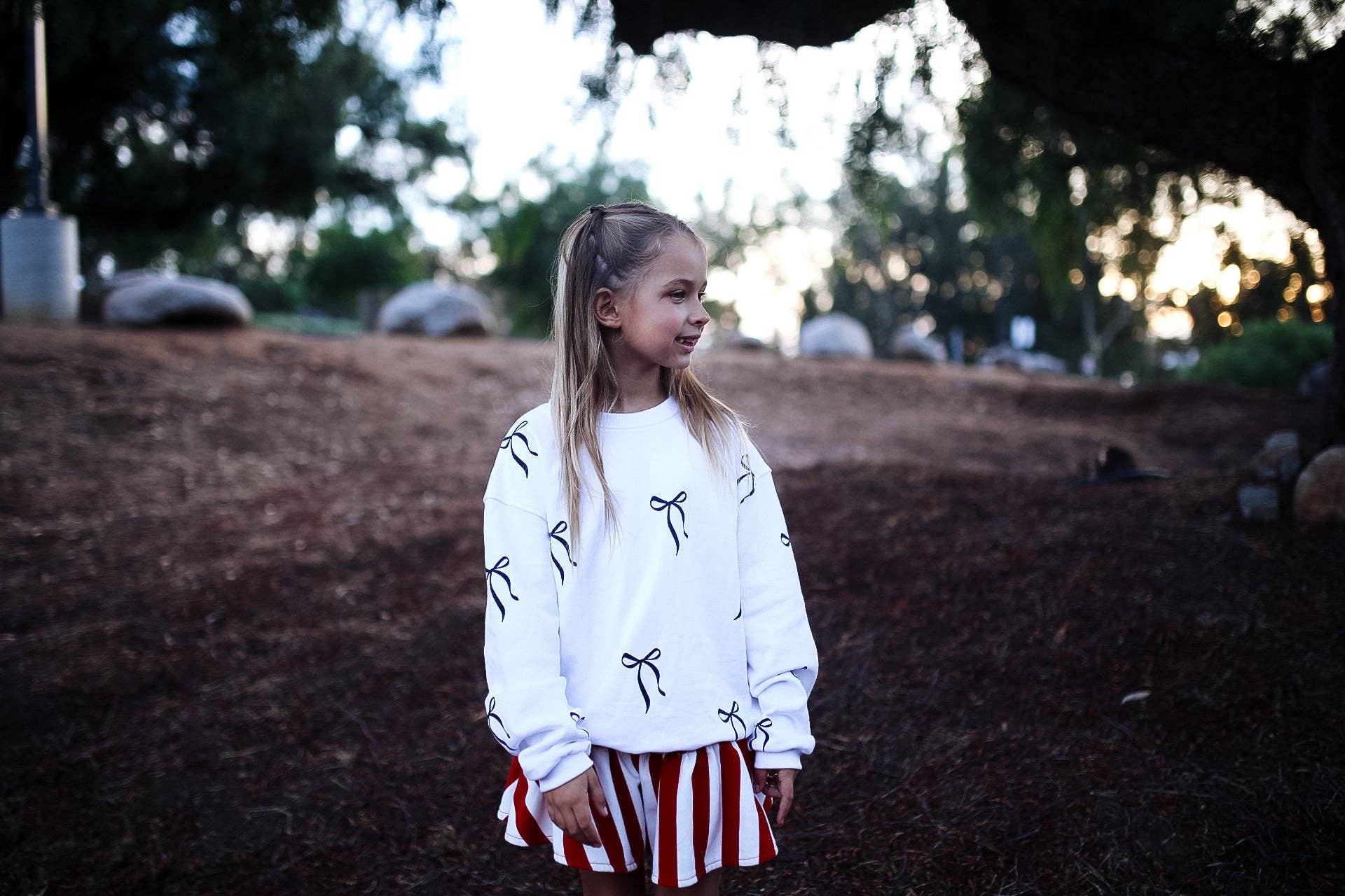 Bows Oversized Drop Shoulder Pullover