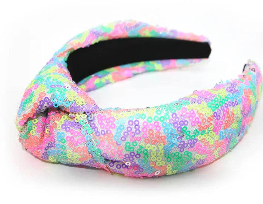 Pastel Sequin Knotted Headband