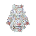 Patch Floral Peplum Top & Bloomer Set