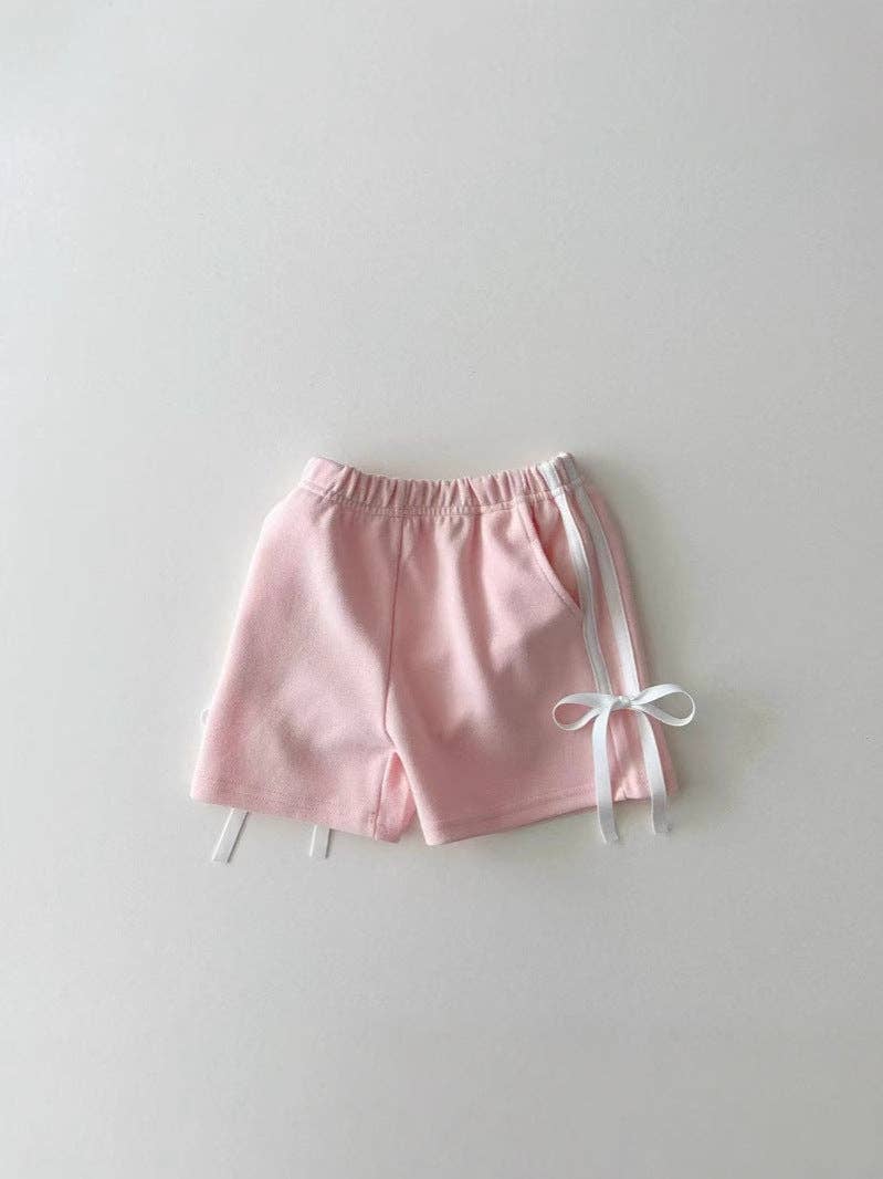 Ribbon Trim Solid Color Shorts