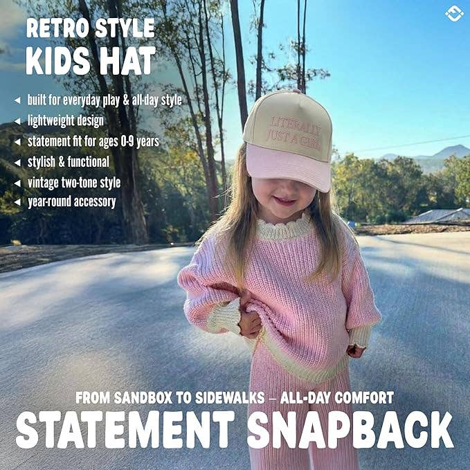 Kids Literally Just a Girl Trucker Hat