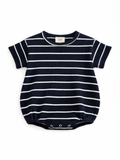 Black & White Stripe Ribbed T-Shirt Bubble