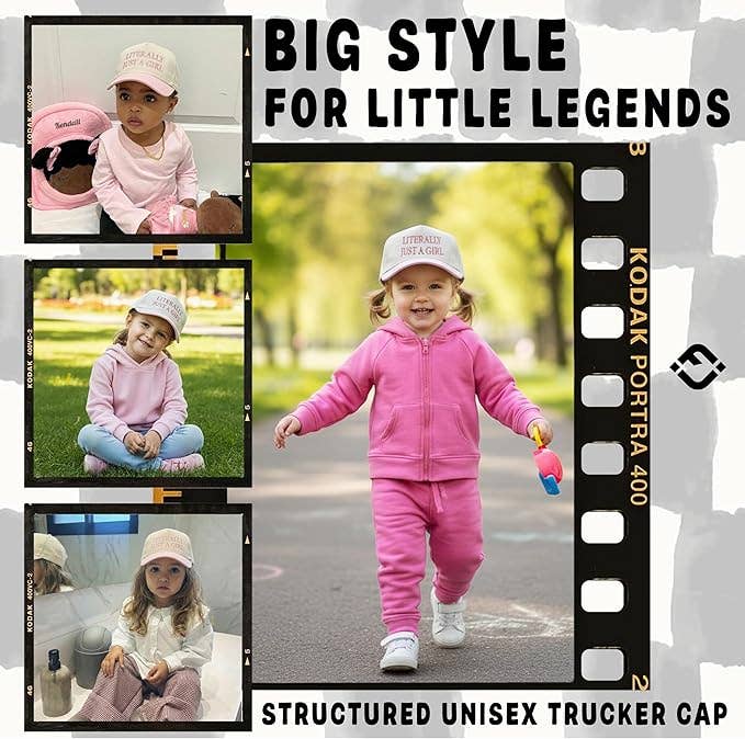 Kids Literally Just a Girl Trucker Hat