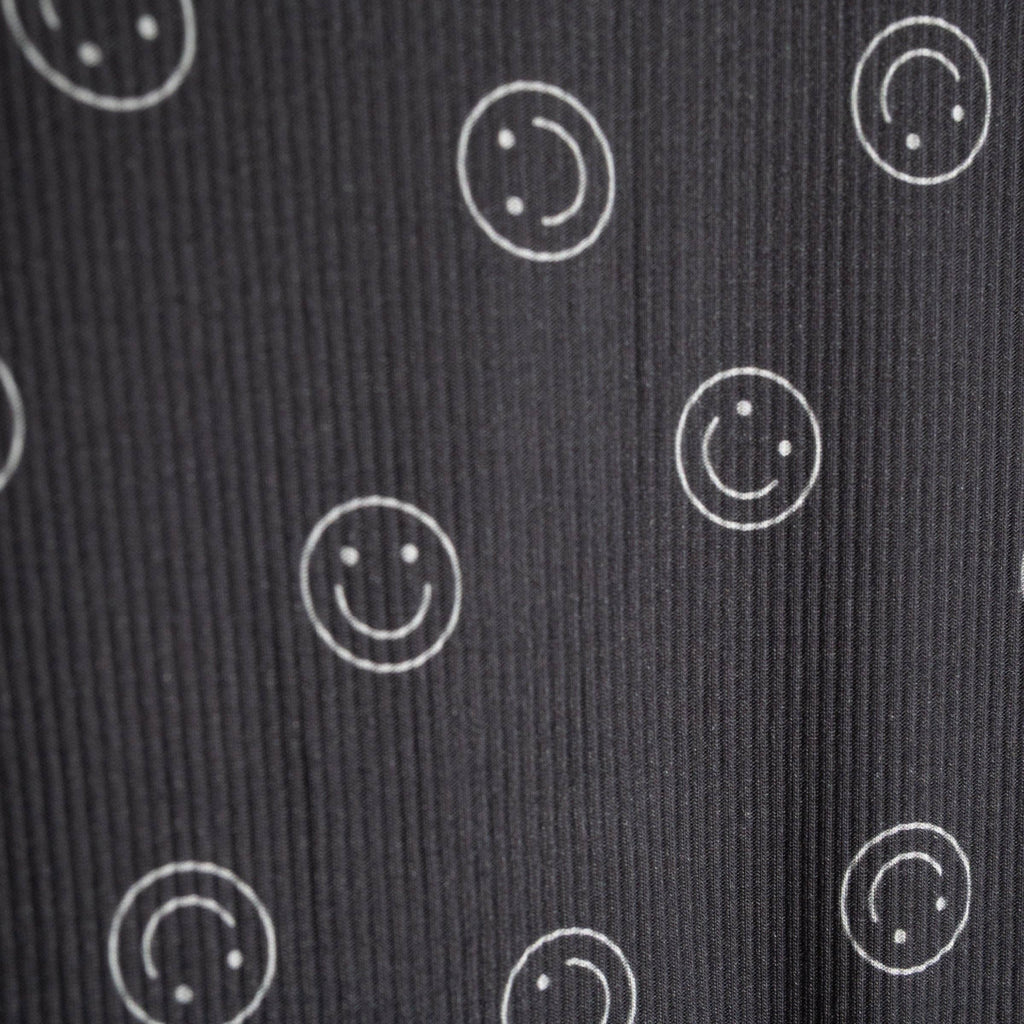 Ribbed Smiley Footie Pajamas