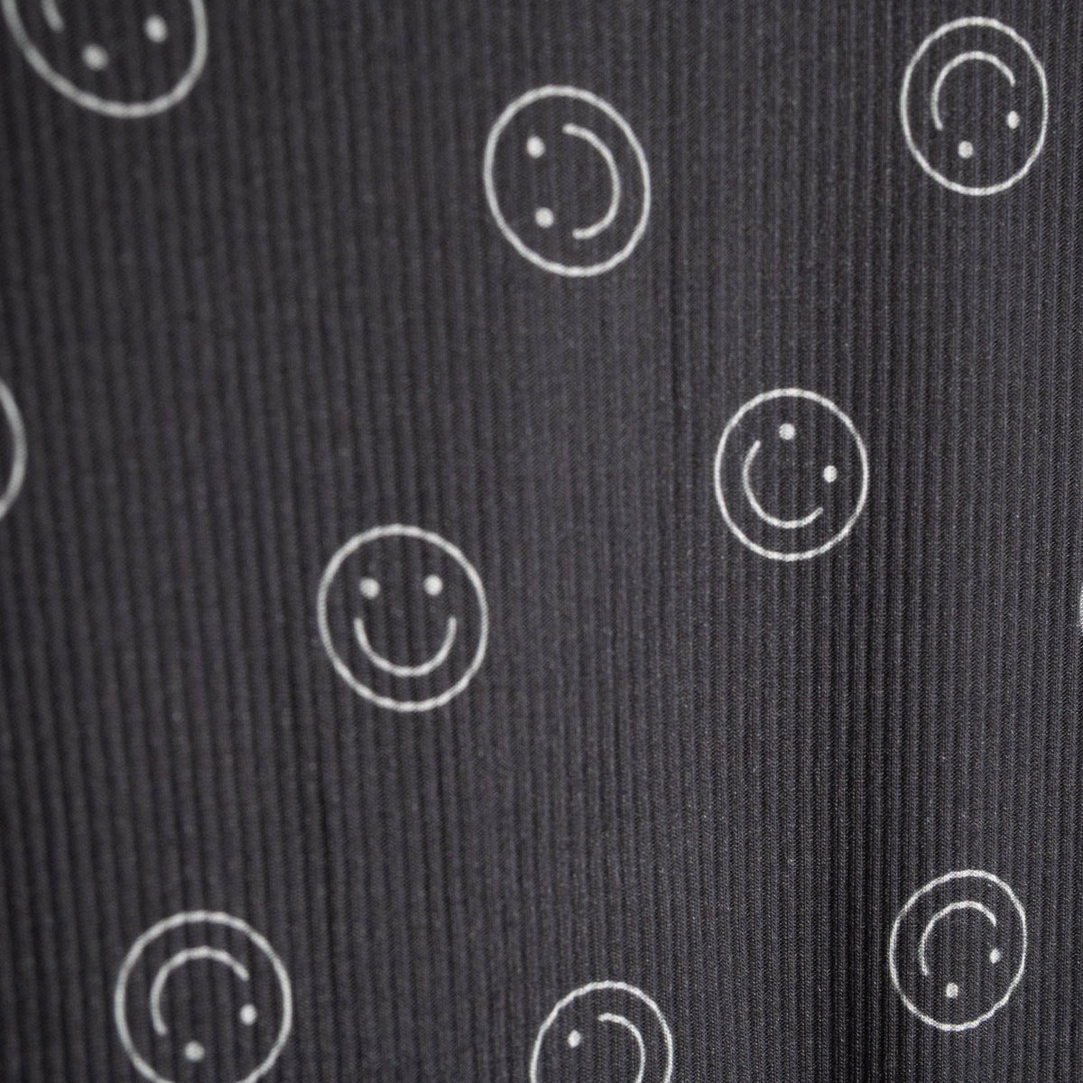 Ribbed Smiley Footie Pajamas