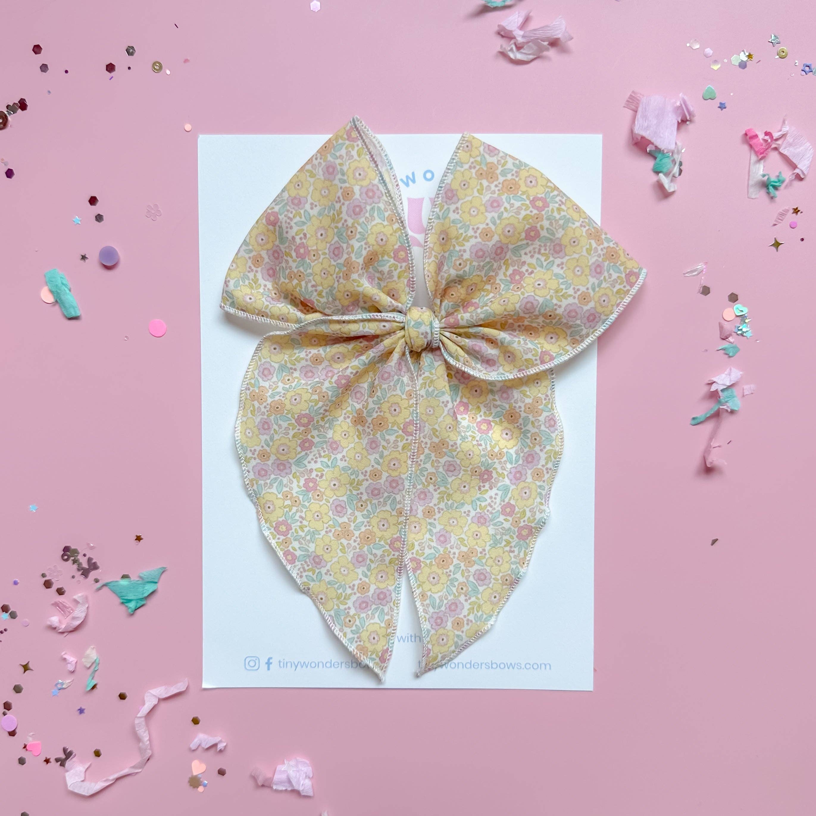 Dainty Yellow Floral, crepe