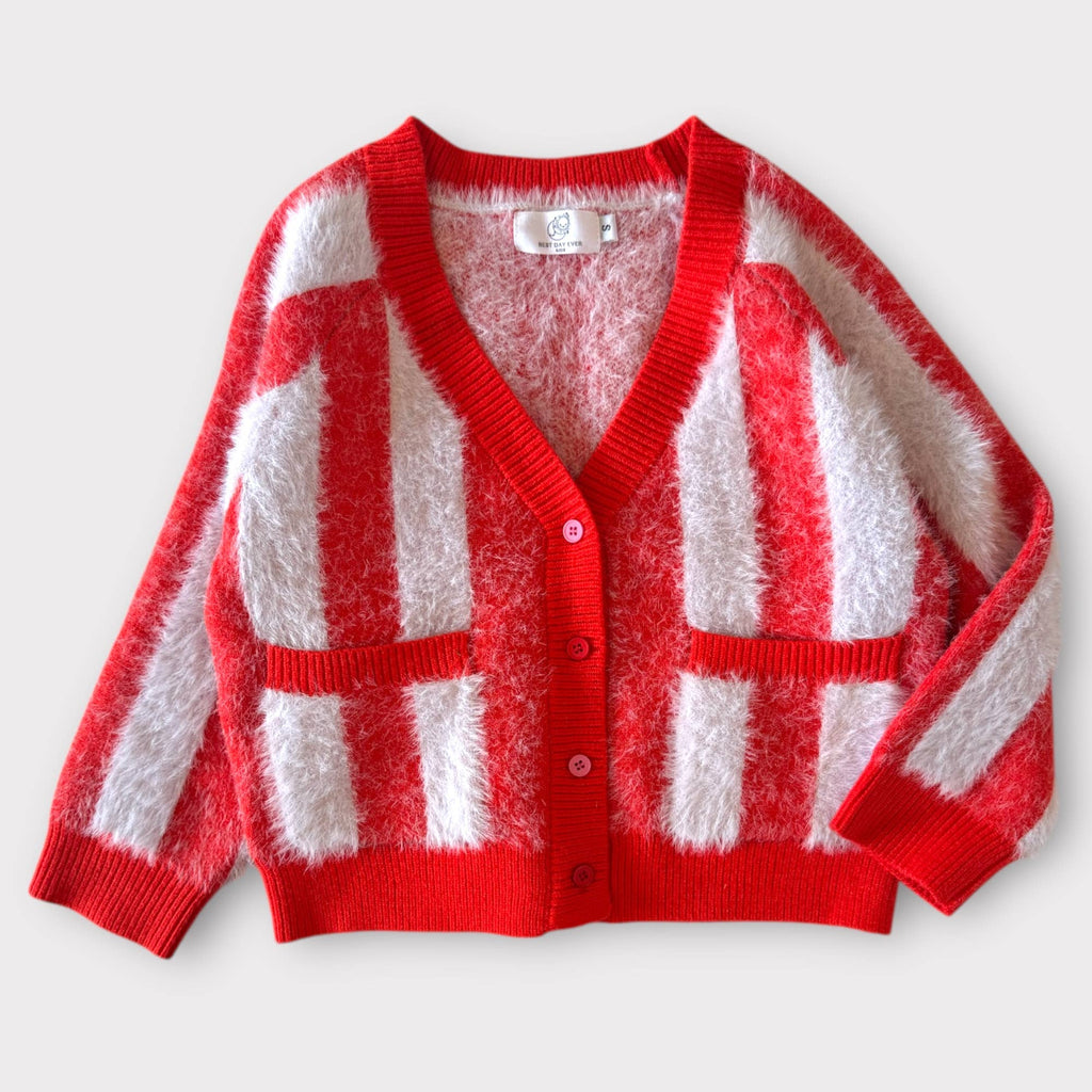 Kids Big Top Stripe Cardigan