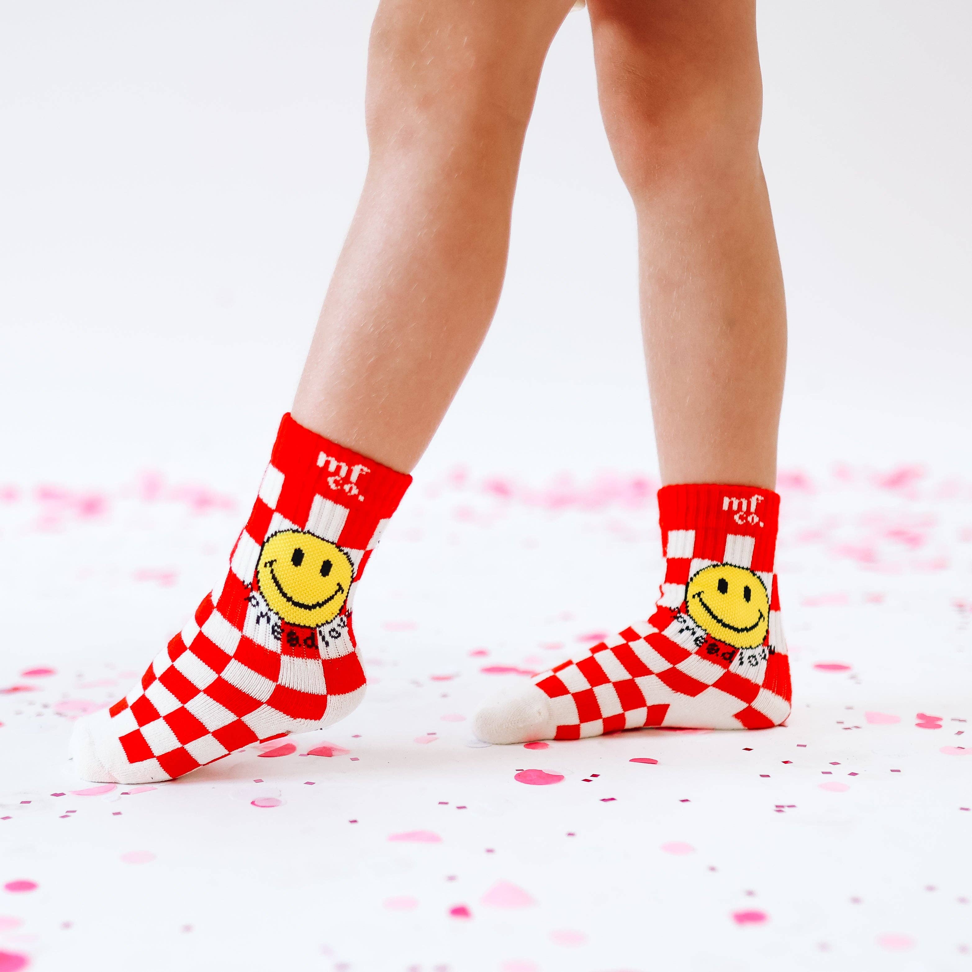 SMILE CHECKERED  | socks | retro tube