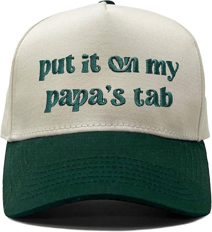 Put It on My Papa's Tab (Green/Beige)
