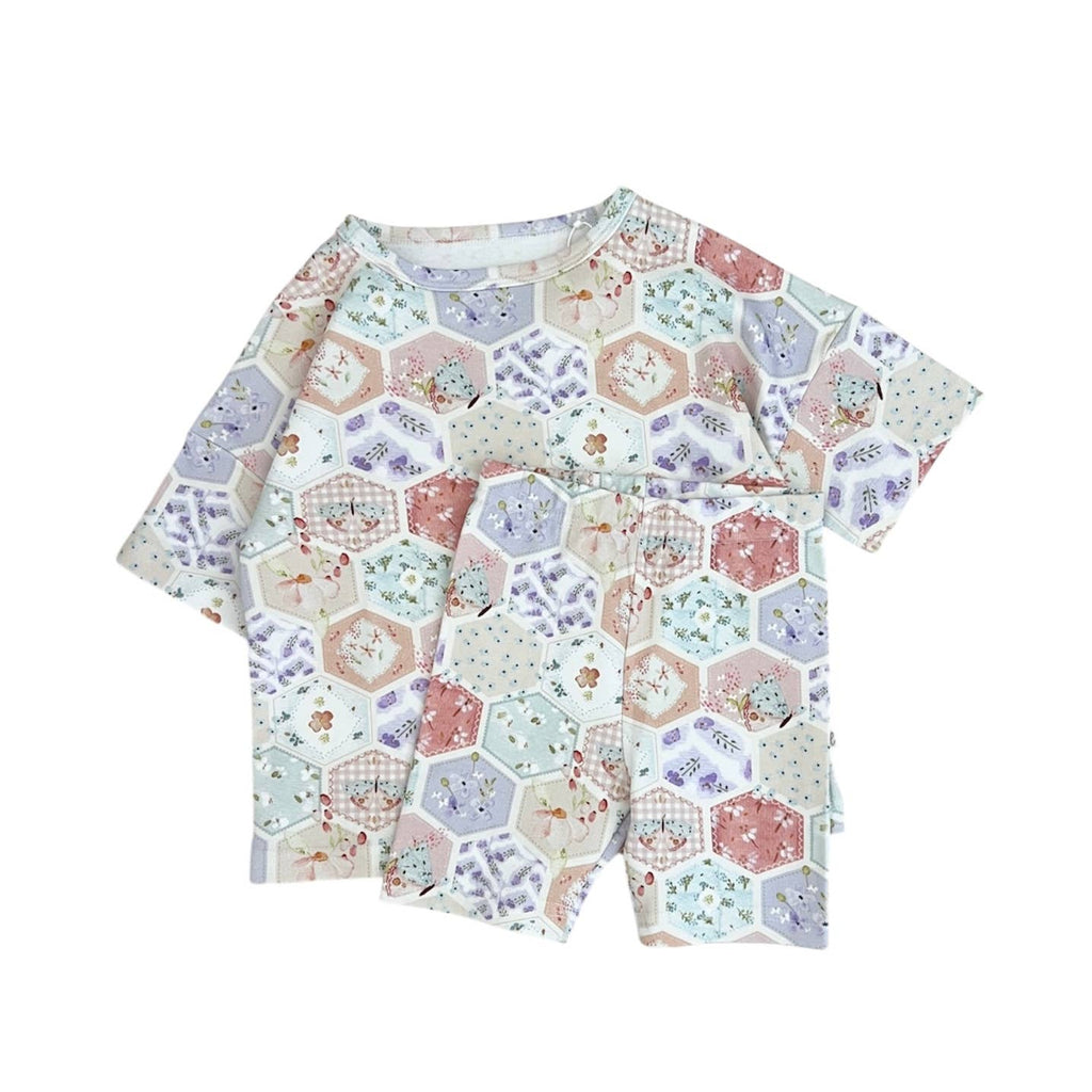 Patch Floral Boxy Tee Set