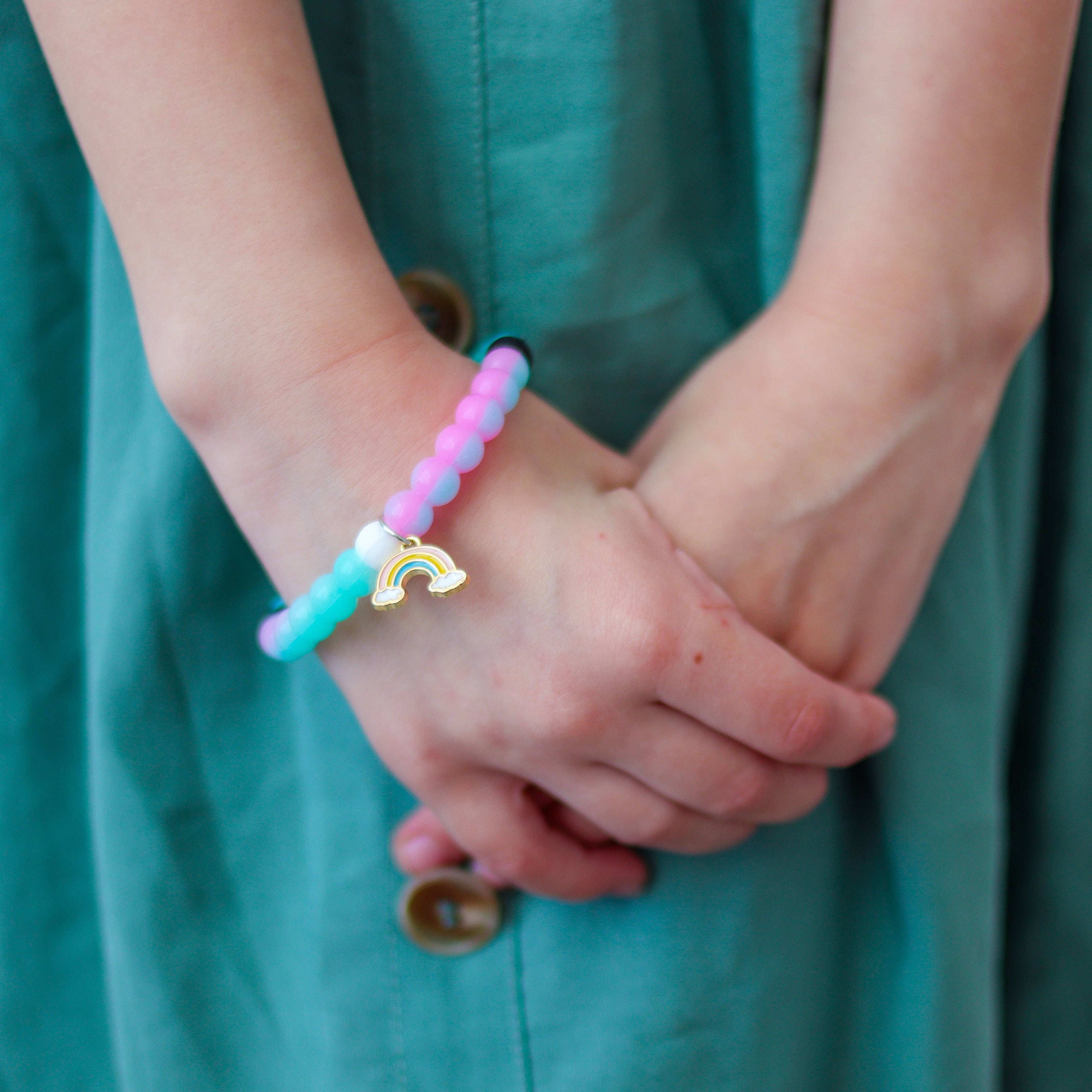 Glow in the Dark Unicorn Charm Bubble Bracelets