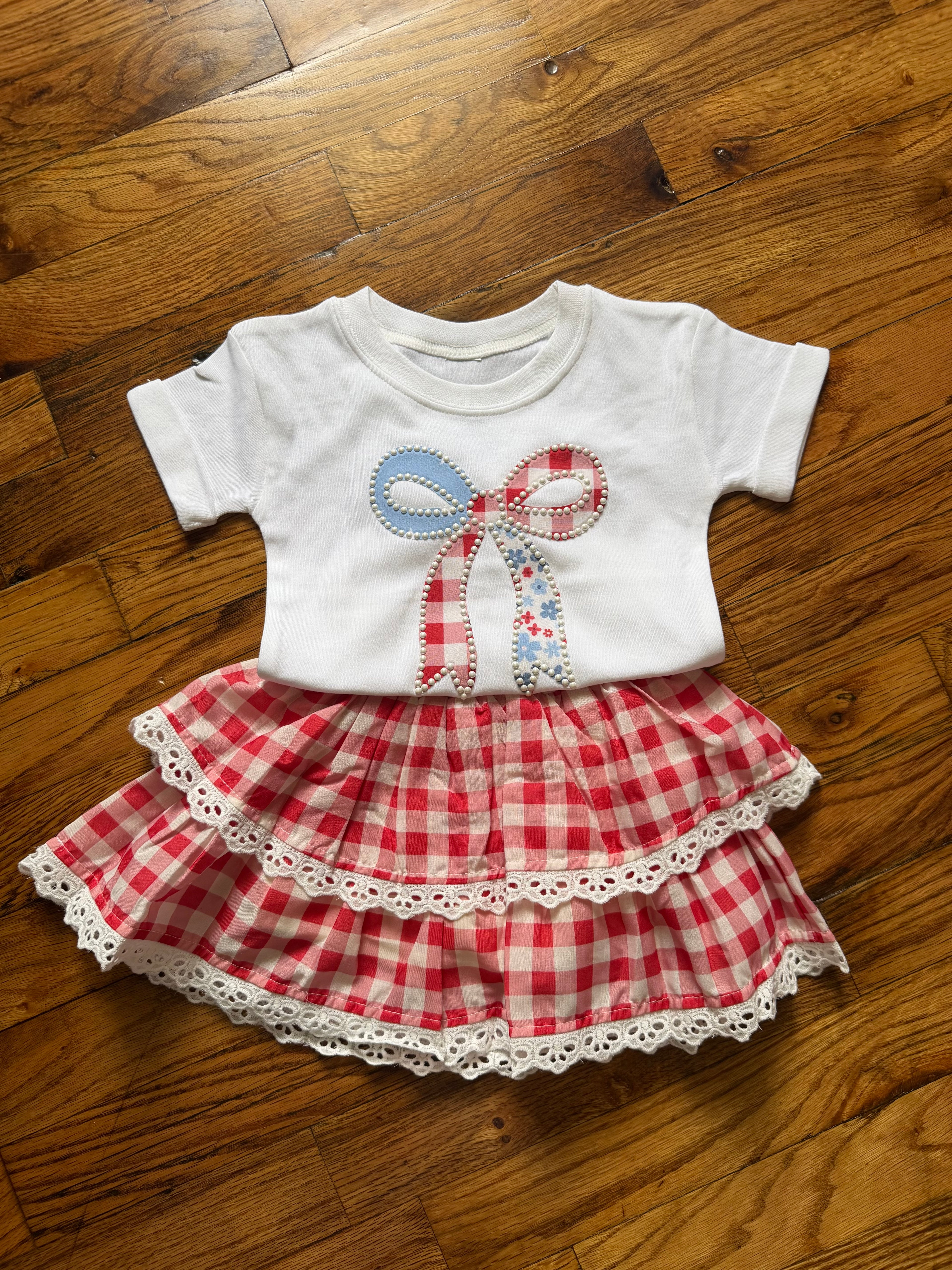 Patchwork Bow Romper