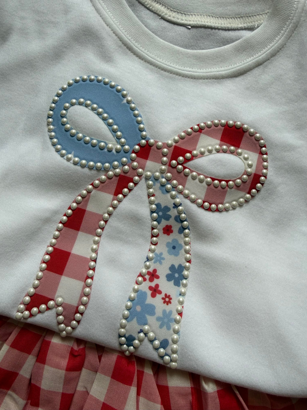 Patchwork Bow T-Shirt