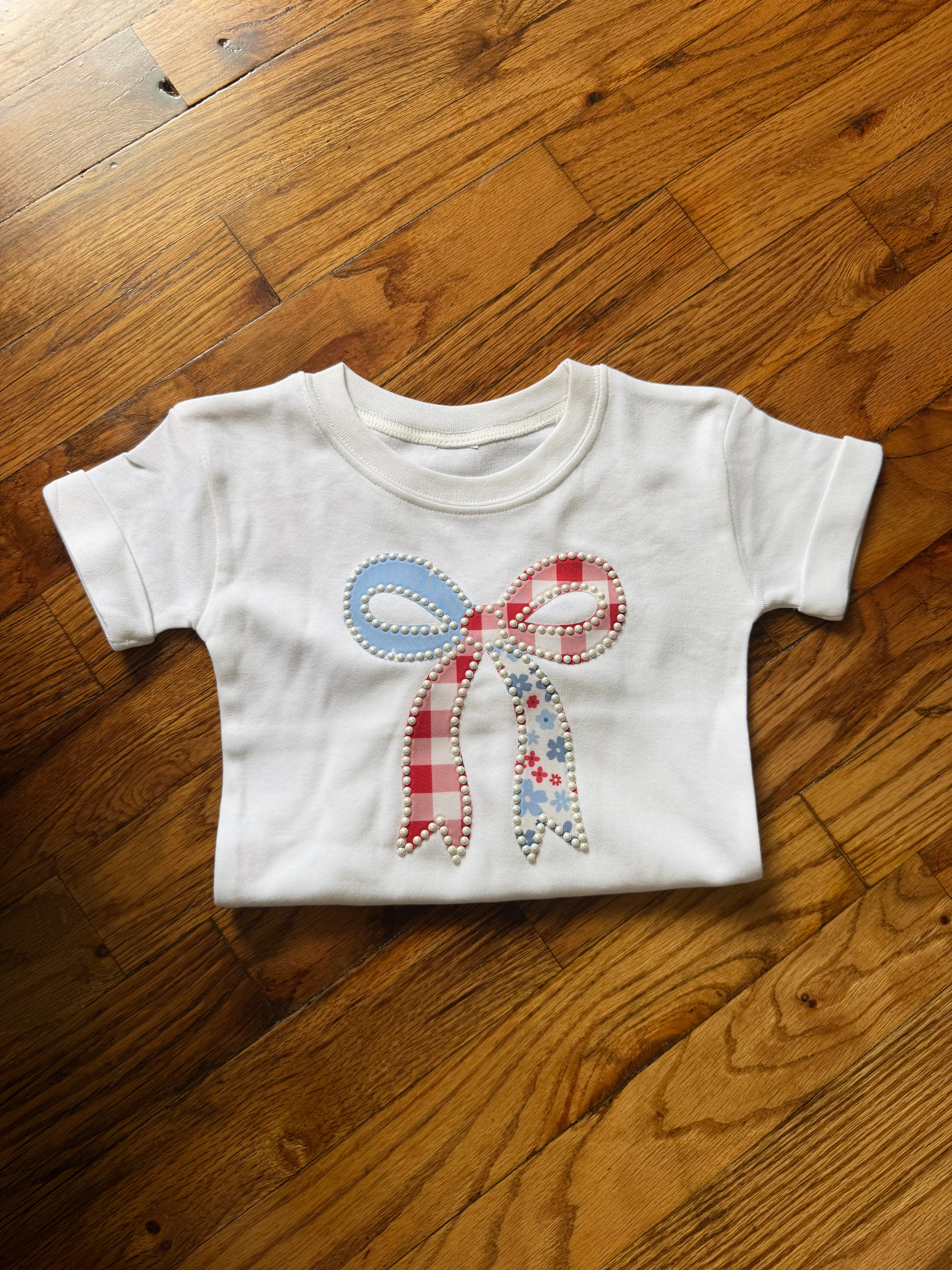 Patchwork Bow T-Shirt