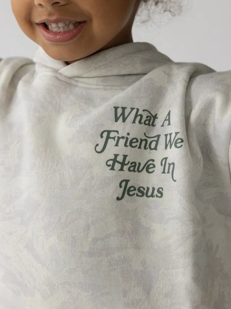 What a friend in Jesus Camo hoodie