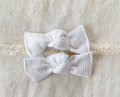 White Ribbed Clips