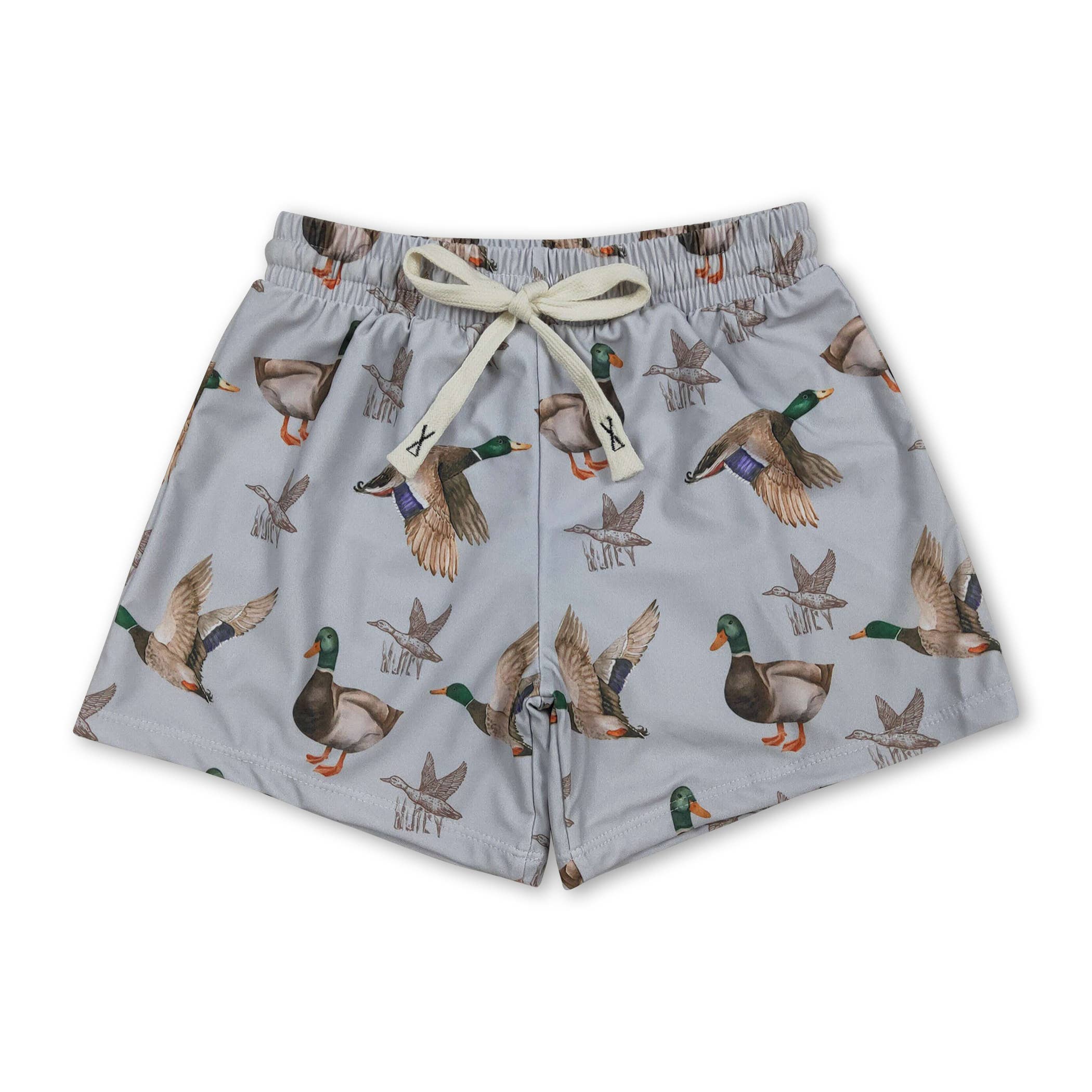 Duck print baby boys summer swim trunks