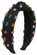 Black Gemstone Headband