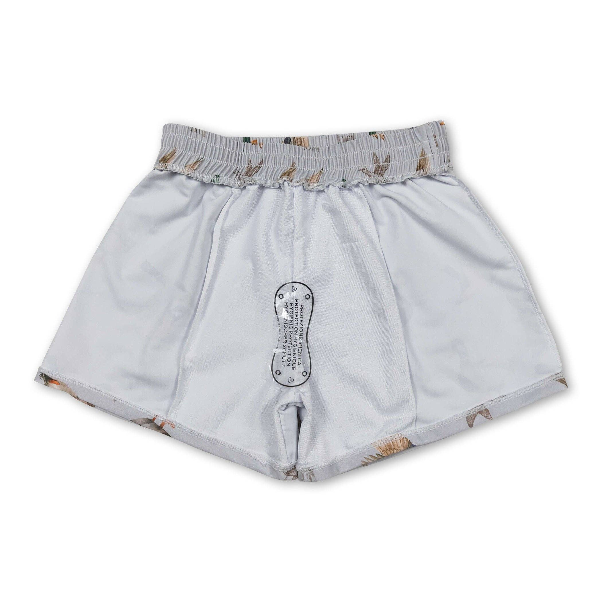 Duck print baby boys summer swim trunks