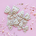 Beige and White Gingham