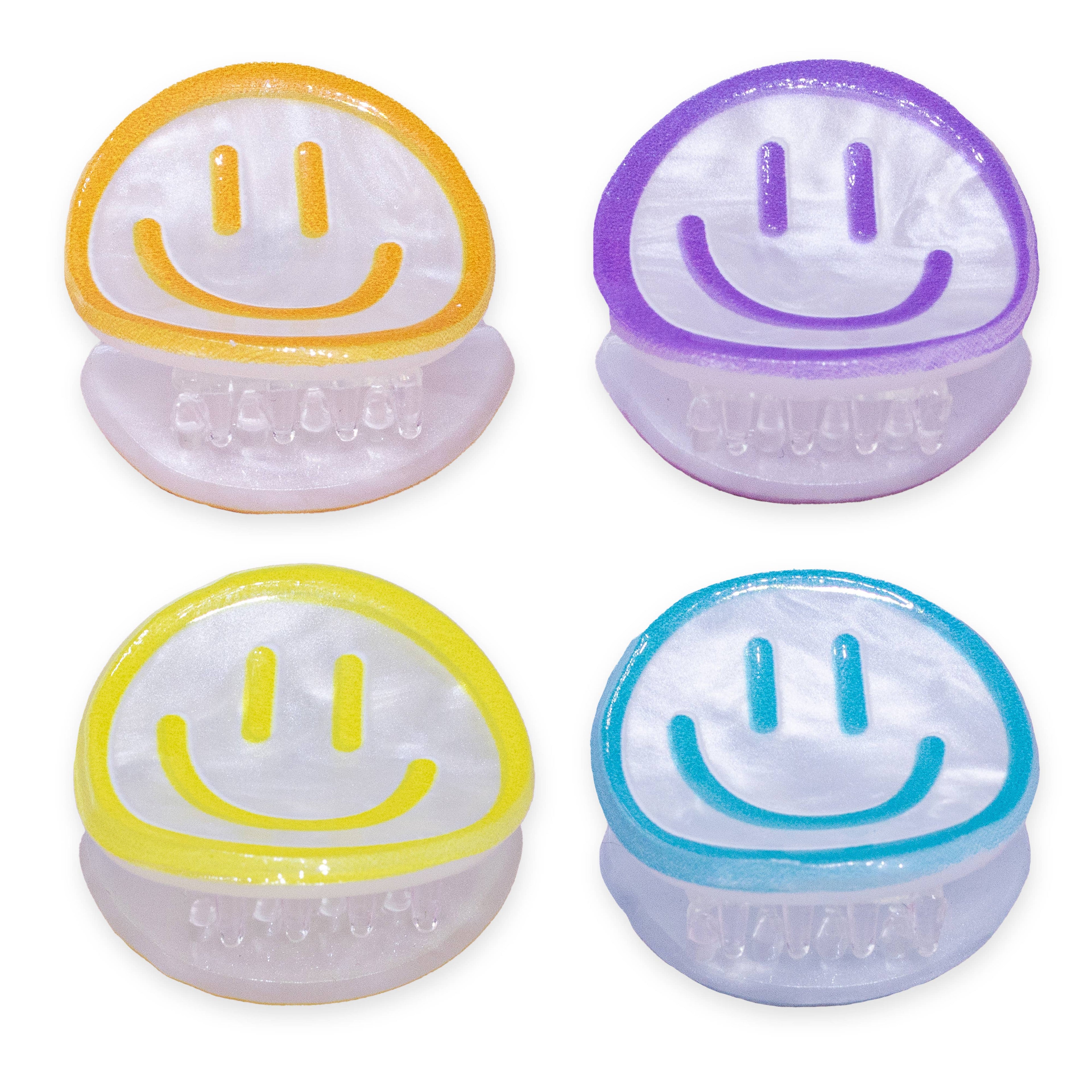 Smiley Face Hair Claw Clips