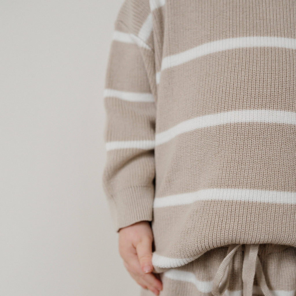 Oat Stripe Knit 2 Piece Set