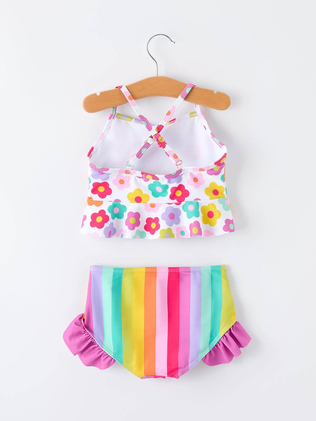 Floral Rainbow Two Piece Swimsuit