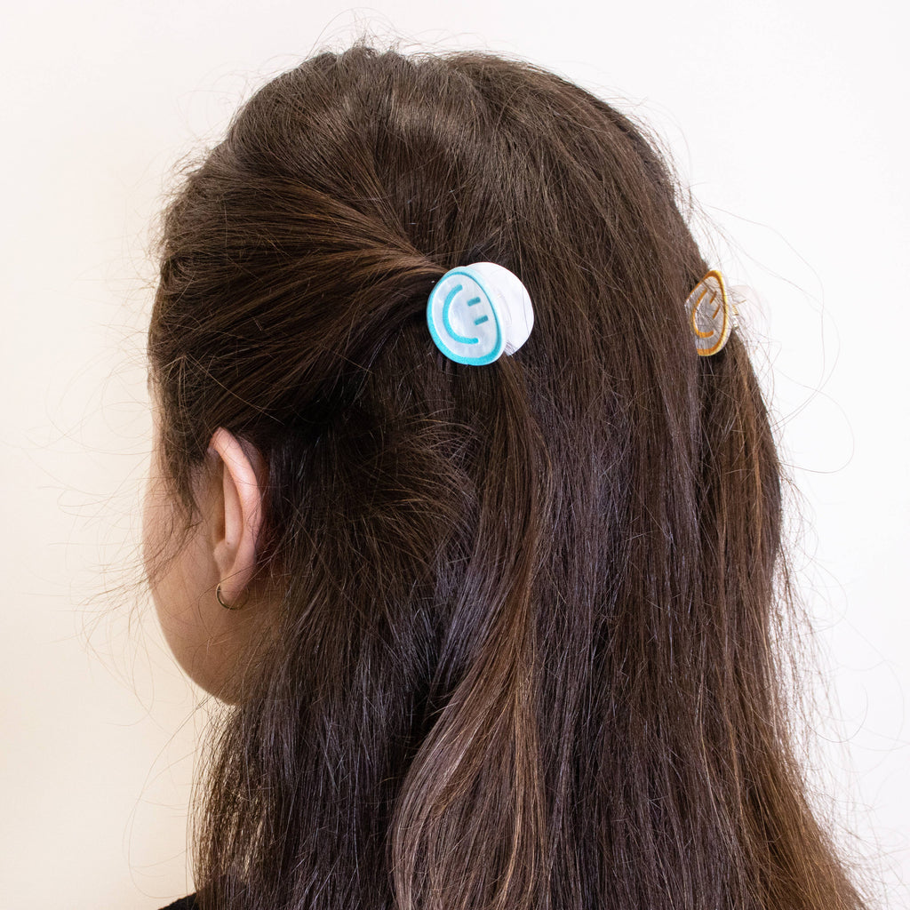 Smiley Face Hair Claw Clips