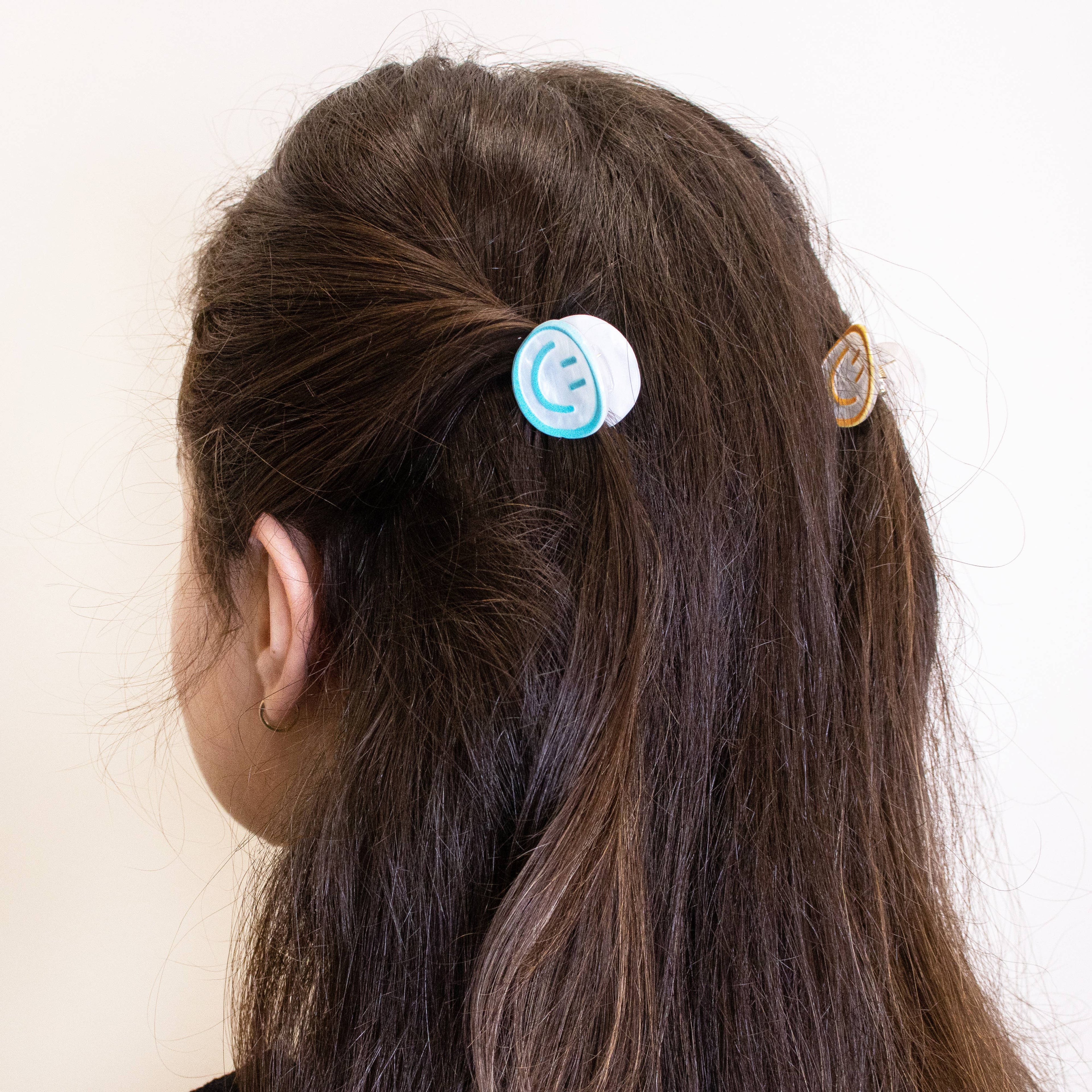 Smiley Face Hair Claw Clips