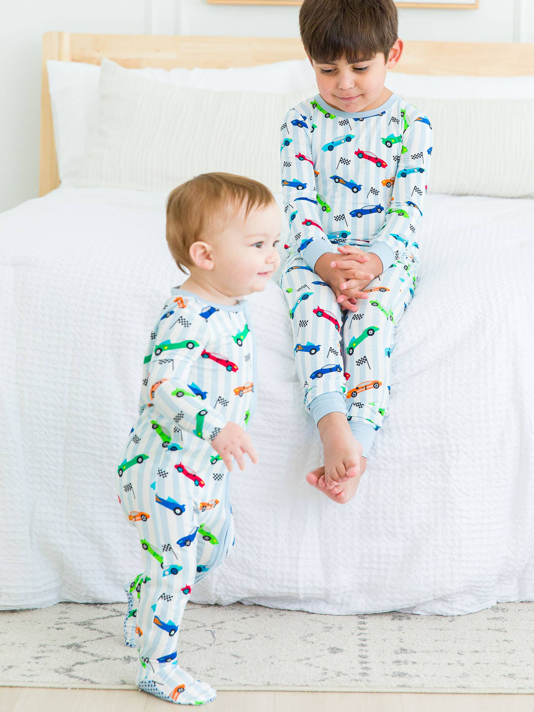Let's Roll Racecars Footed One Piece Pajama